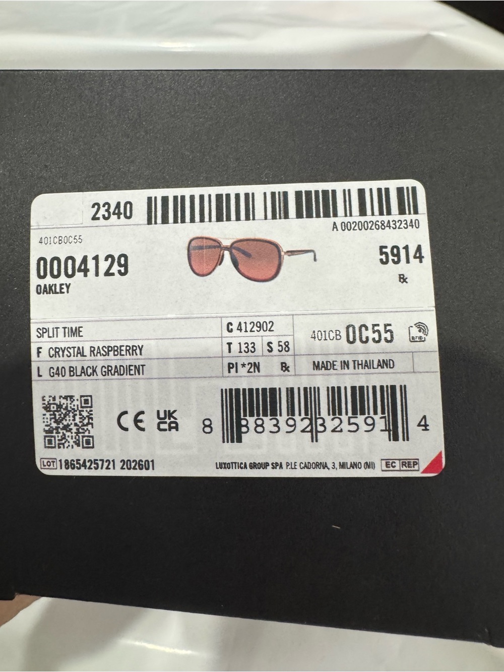 Oakley Split Time Sunglasses - Rose Frame with Pink-Brown Lenses - Picture 2 of 4